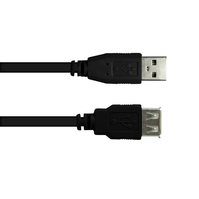 PROLUNGA USB 0,75M BLACK BULK